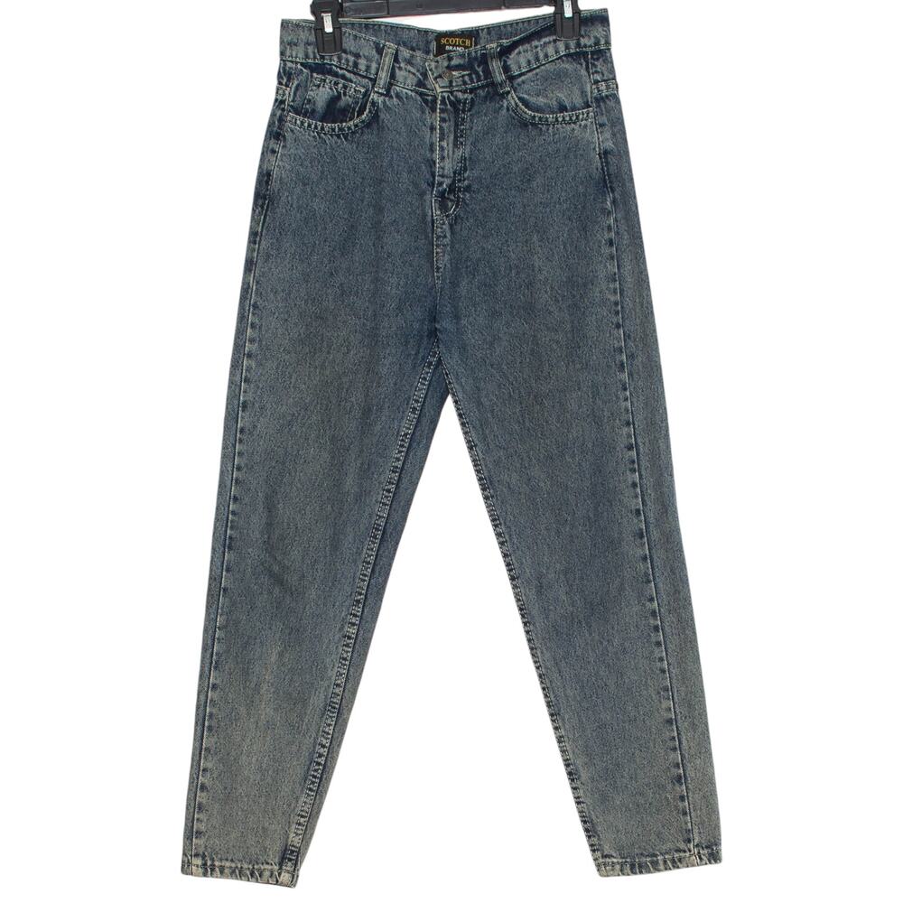 Vintage Scotch & Soda Jeans High Rise Tapered Leg Ankle Y2K Minimalist Blue 30